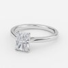 solitaire radiant diamond engagement ring