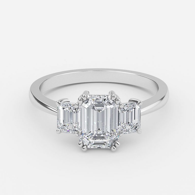 three stone emerald cut diamond ring platinum three stone emerald cut diamond ring platinum