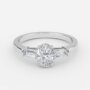 three stone oval engagement ring