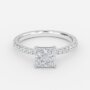 wedding band for princess cut engagement ring
