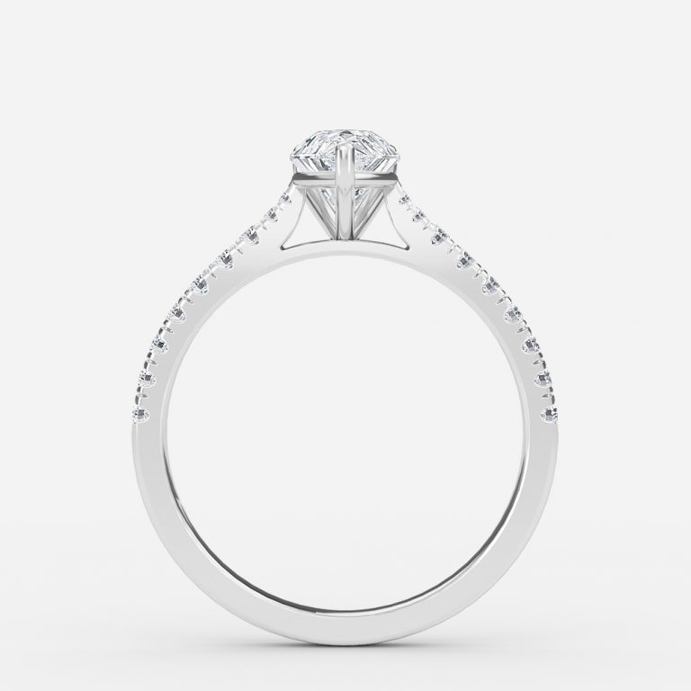 wedding bands for pear engagement ring