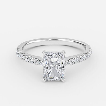 wedding bands for radiant-cut engagement rings