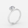 white gold round solitaire diamond ring