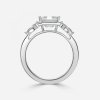 white gold three stone asscher cut diamond ring