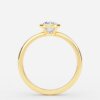 yellow gold pear bezel ring