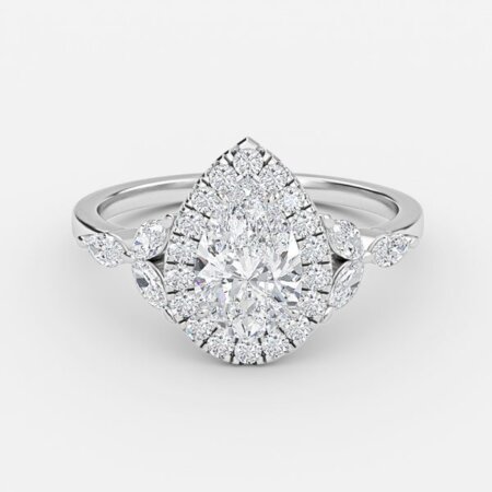 Francis Pear Halo Engagement Ring Francis Pear Halo Engagement Ring