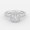 3 carat cushion diamond ring