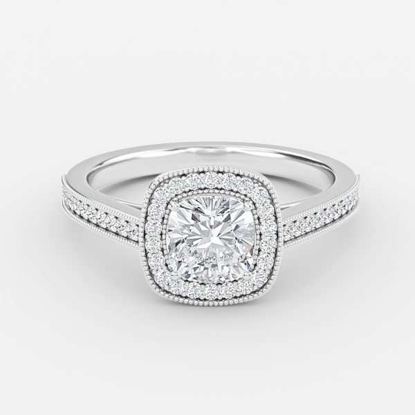 3 carat cushion diamond ring
