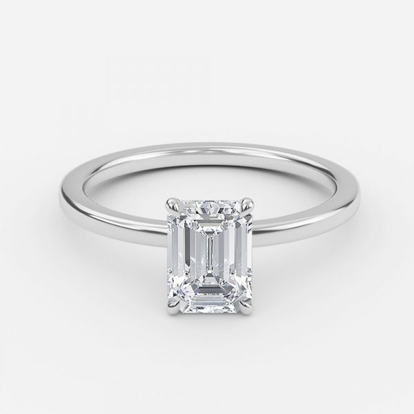 3 carat emerald cut diamond ring