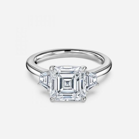 Ilene Asscher Three Stone Engagement Ring