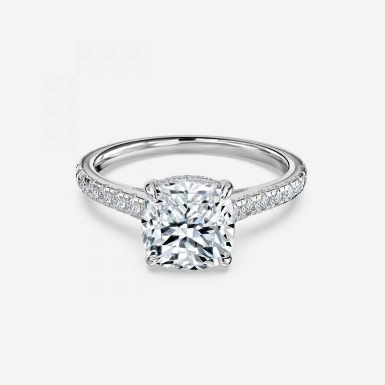 cushion cut diamond engagement ring