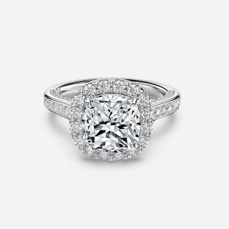cushion diamond ring settings