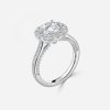 cushion lab grown halo daimond ring