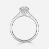 hidden halo cushion diamond rings