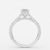 hidden halo oval cut diamond ring