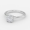 lab created hidden halo round diamonds engagement rings