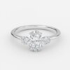 oval diamond ring white gold