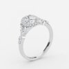 oval lab grown diamonds halo engagement ring