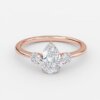 pear diamond ring rose gold