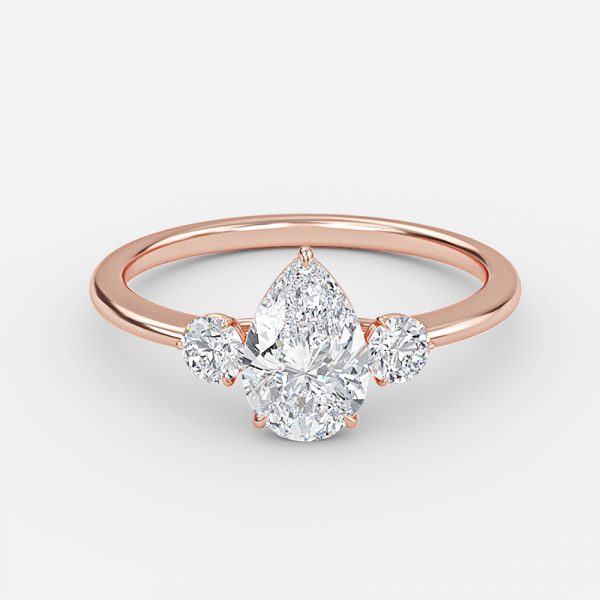 pear diamond ring rose gold