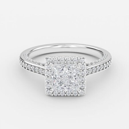 Ayana Princess Halo Engagement Ring Ayana Princess Halo Engagement Ring