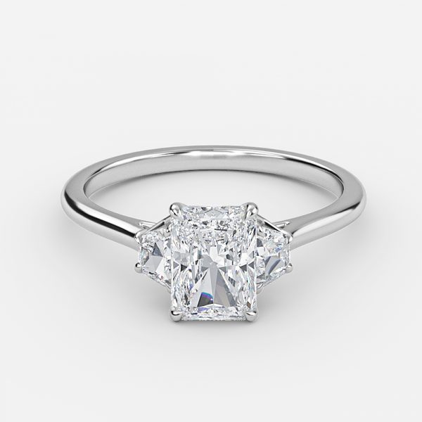 radiant 3 stone diamond ring white gold radiant 3 stone diamond ring white gold