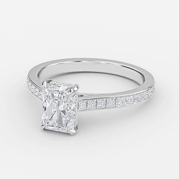 radiant lab created diamond hidden halo rings