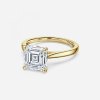 round solitaire diamond ring yellow gold