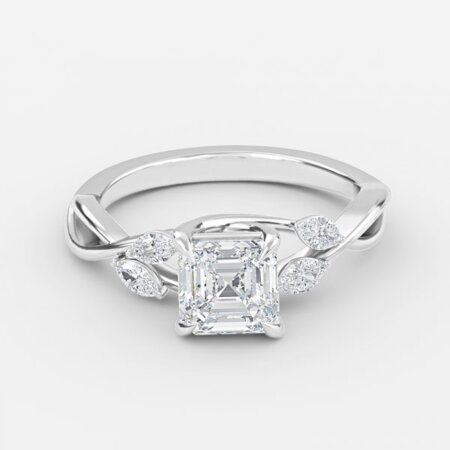 Aurora Asscher Unique Engagement Ring Aurora Asscher Unique Engagement Ring