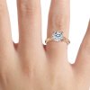 vintage cushion cut diamond ring rose gold
