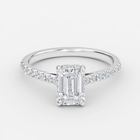 Versailles Emerald Hidden Halo Engagement Ring Versailles Emerald Hidden Halo Engagement Ring