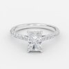 white gold radiant diamond engagement ring white gold radiant diamond engagement ring