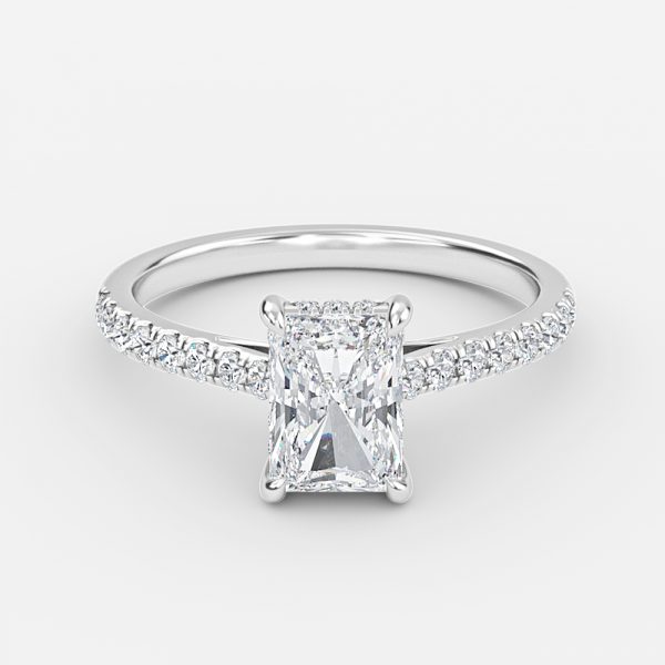 white gold radiant diamond engagement ring white gold radiant diamond engagement ring