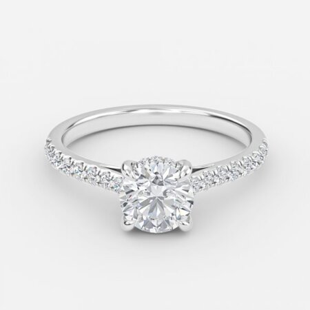 Versailles Round Hidden Halo Engagement Ring Versailles Round Hidden Halo Engagement Ring