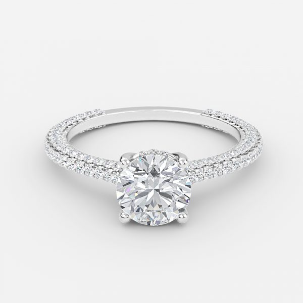 2 carat single round diamond engagement ring