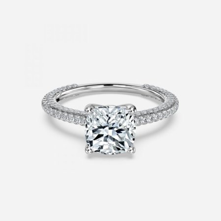 Iona Cushion Hidden Halo Engagement Ring