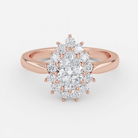 Rohini Pear Cluster Engagement Ring Rohini Pear Cluster Engagement Ring