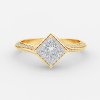 princess cut diamond ring wedding band