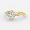 princess cut engagement rings with wedding band gold