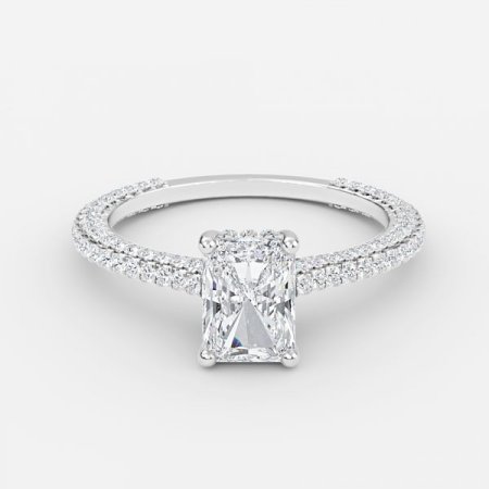 Iona Radiant Hidden Halo Engagement Ring