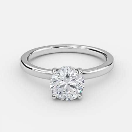 Essian Round Hidden Halo Engagement Ring Essian Round Hidden Halo Engagement Ring