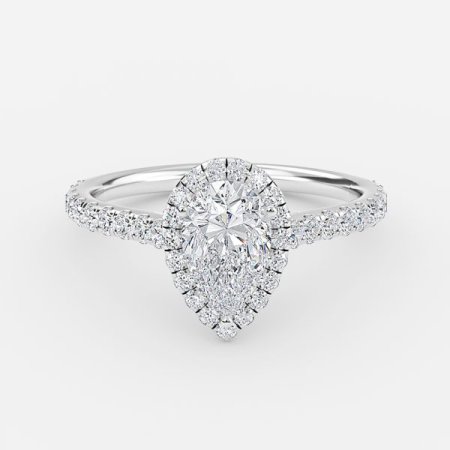 Henssy Pear Halo Engagement Ring Henssy Pear Halo Engagement Ring