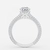 white gold round brilliant cut diamond engagement ring