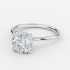 white gold round brilliant cut diamond solitaire engagement ring