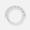 asscher cut eternity band white gold