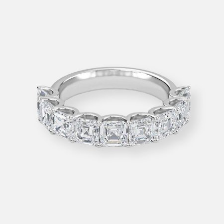 asscher diamond eternity band