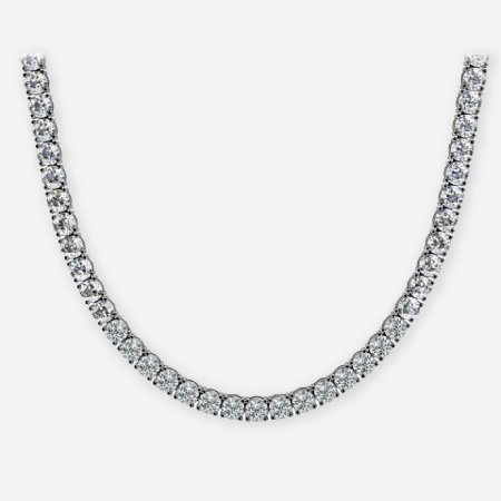 4 Prong Diamond Tennis Necklace