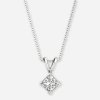 diamond princess cut solitaire pendant