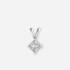 diamond solitaire pendant necklace white gold