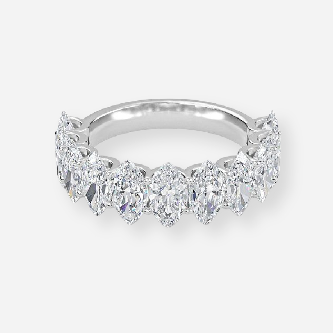 marquise diamond eternity band